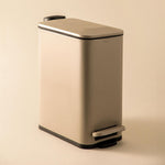 Bathroom Bin 5l, Slim Pedal, Removable Bucket Beige Essentials Collection