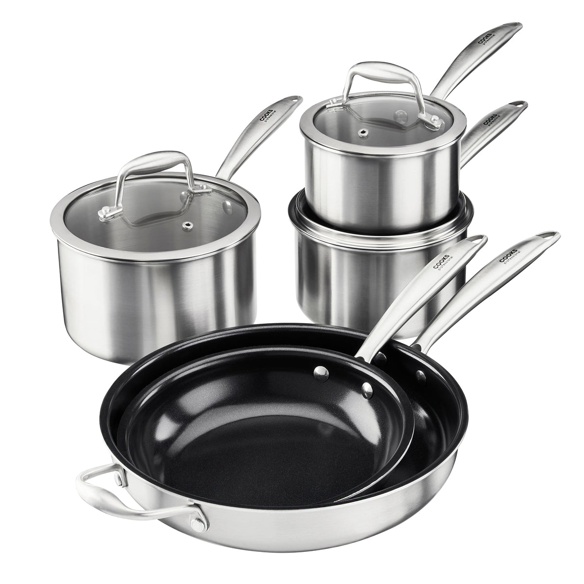 Tri-ply Cookware Set | 5 Piece | Silver
