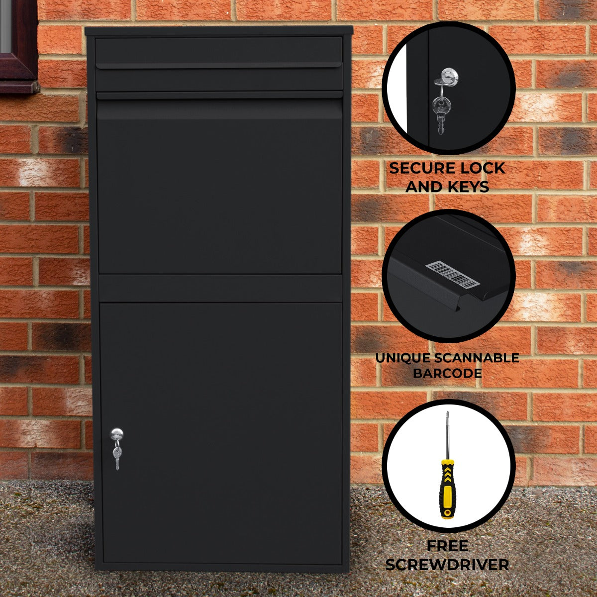 Anti-theft Parcel Post Box Xl | Black