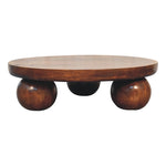 Solid Mango Wood Chestnut Central Ball Table