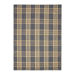 Tartan Check Non-slip 100% Wool Rug | 150cm x 240cm | Grey