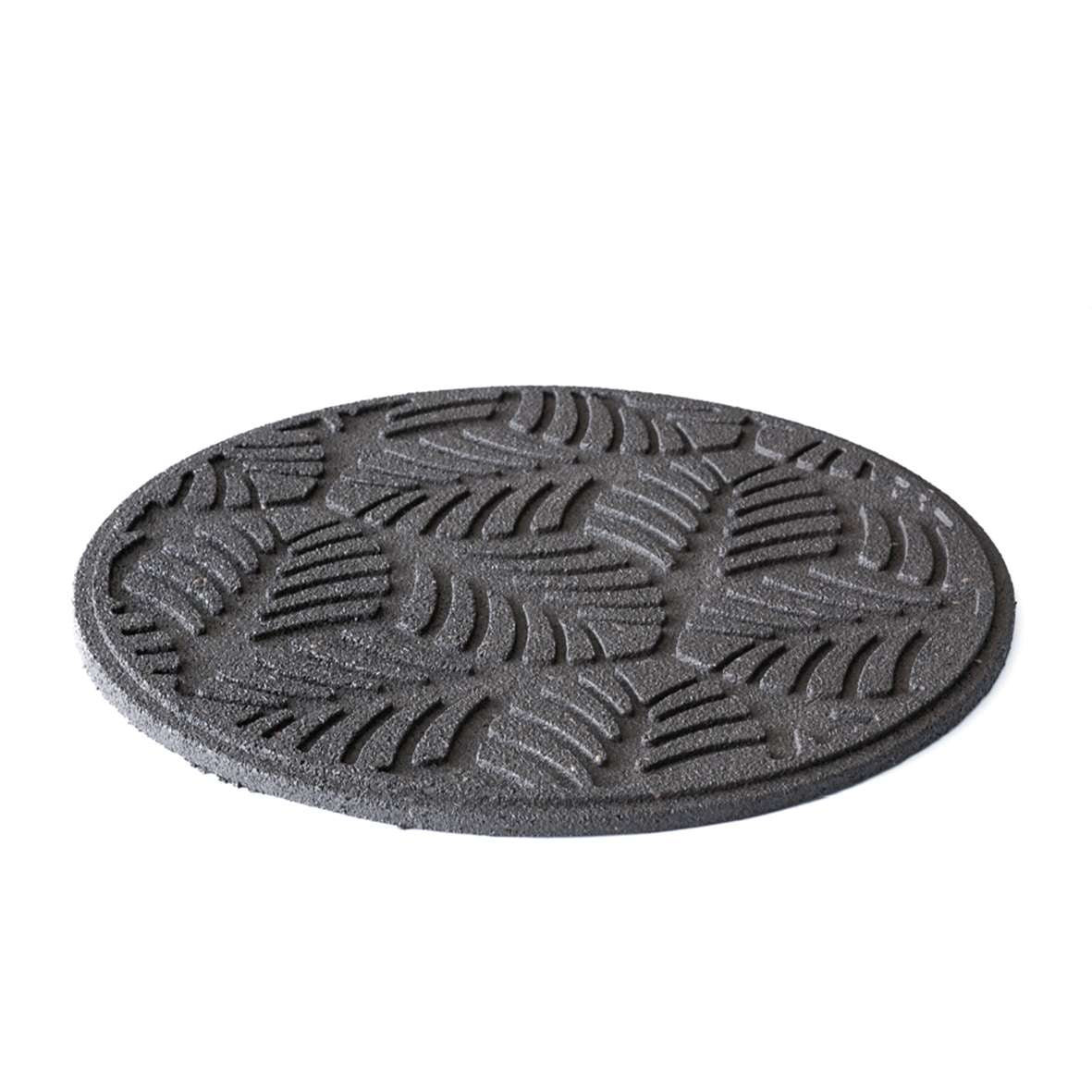 Rubber Garden Stepping Stones - Geo Leaf | Set of 4 | Grey