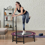 Foldable Trampoline Silent Bouncer Jumper Adjustable Handle
