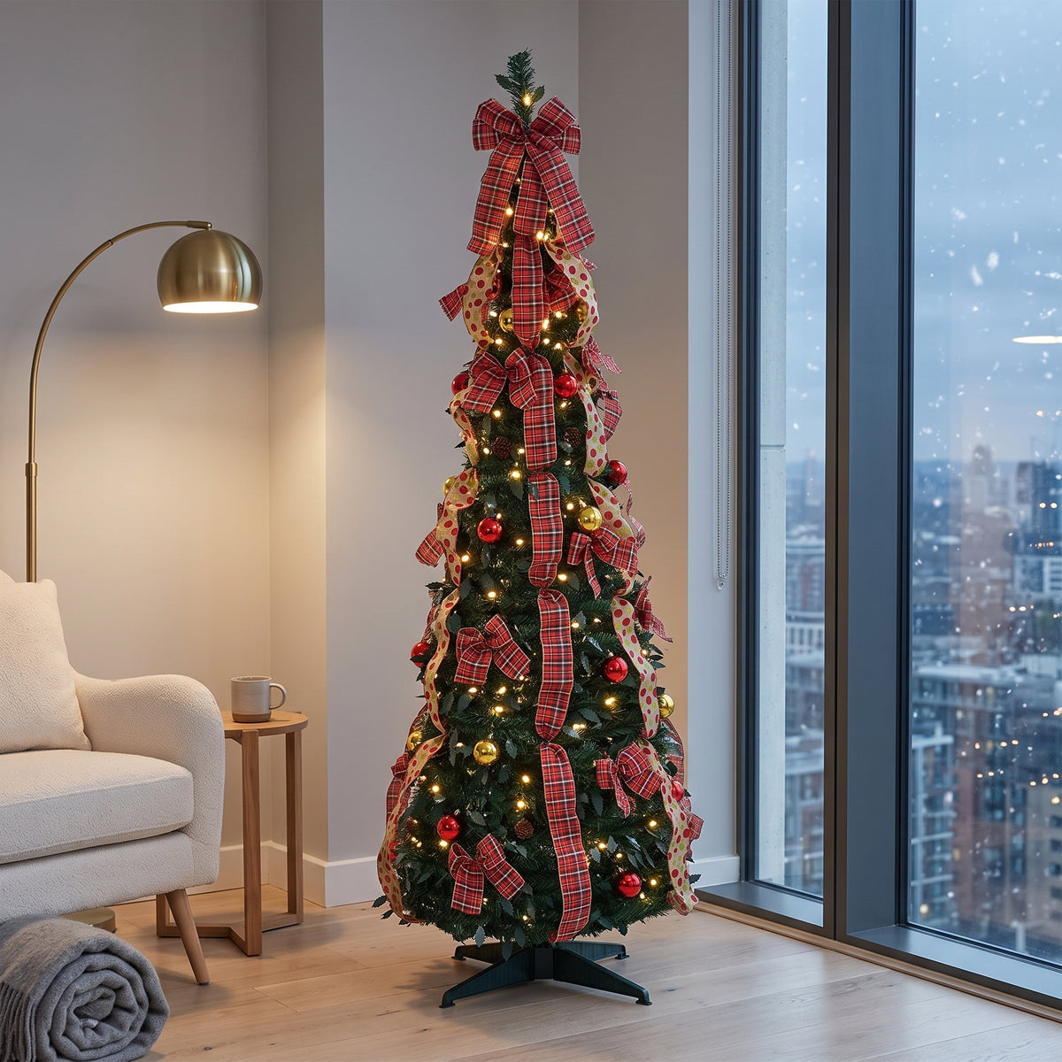 Breeins 180cm Pre-lit Pop-up Artificial Christmas Tree