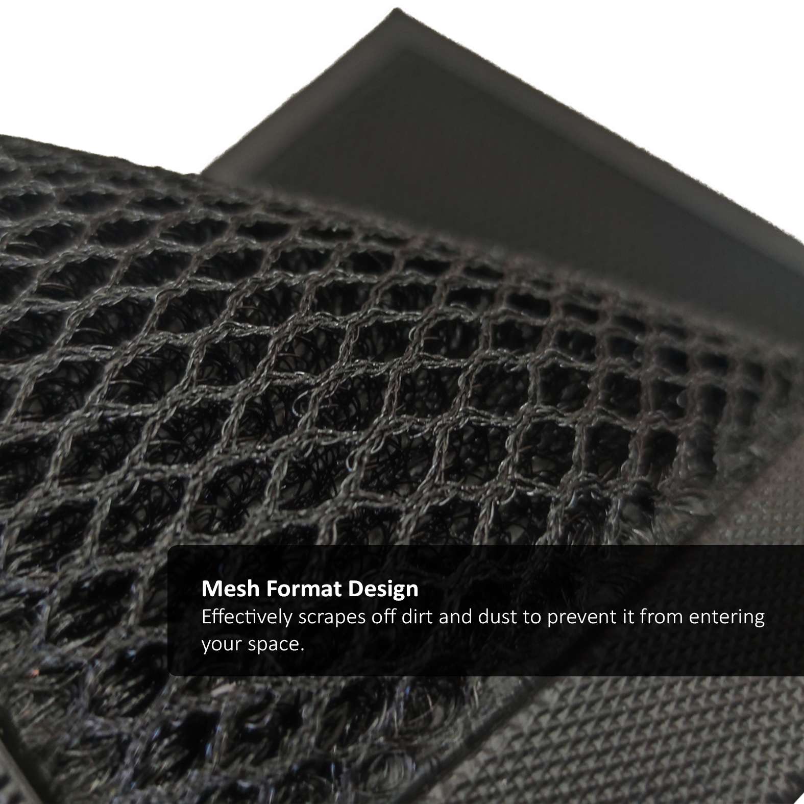 Anti-slip Dirt Trapping Black Meshmat Entrance Doormat | Medium | Black