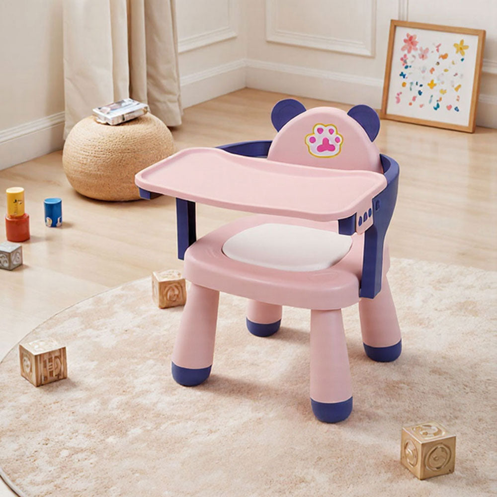 Lightweight Portable Baby Highchair With Tray | Pink