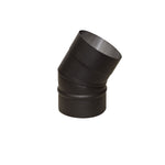 Flue Pipe Various Angled Elbow Bends for 5" inch (125mm) | 30 Degrees | Black