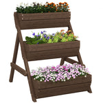 3 Tier Raised Garden Bed, 66l Planter Box Kit, Tan