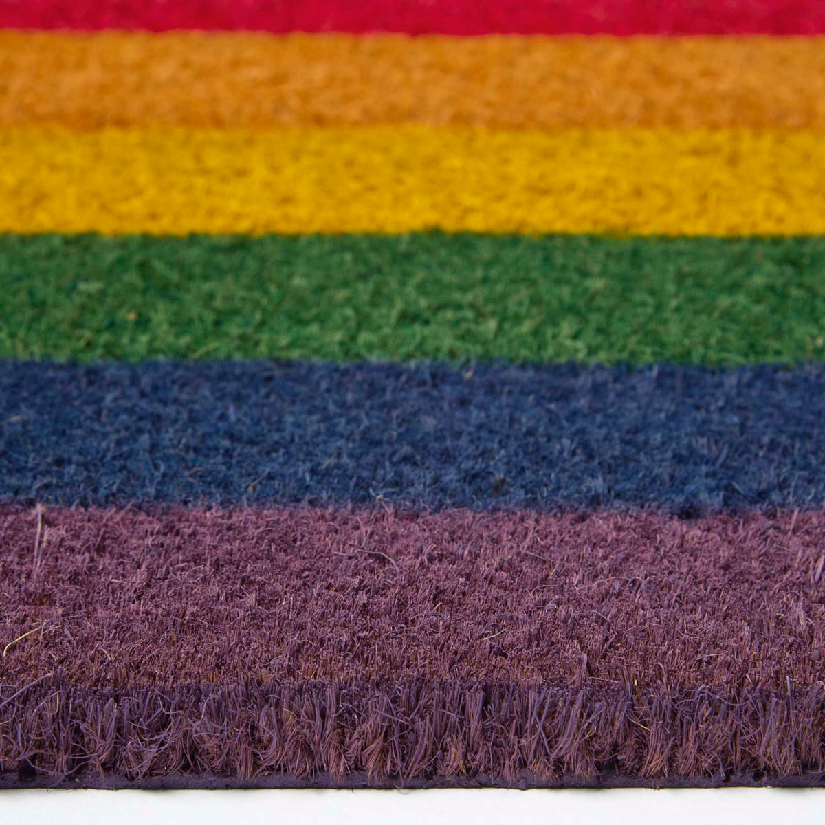 HOMESCAPES Coir Doormat Rainbow Pride Flag, 40 X 60 Cm