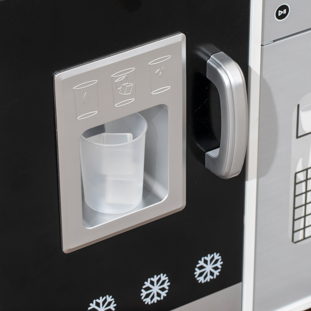 AIYAPLAY Kids Play Kitchen Toy Kitchen With Stove Sounds, Ice & Coffee Maker