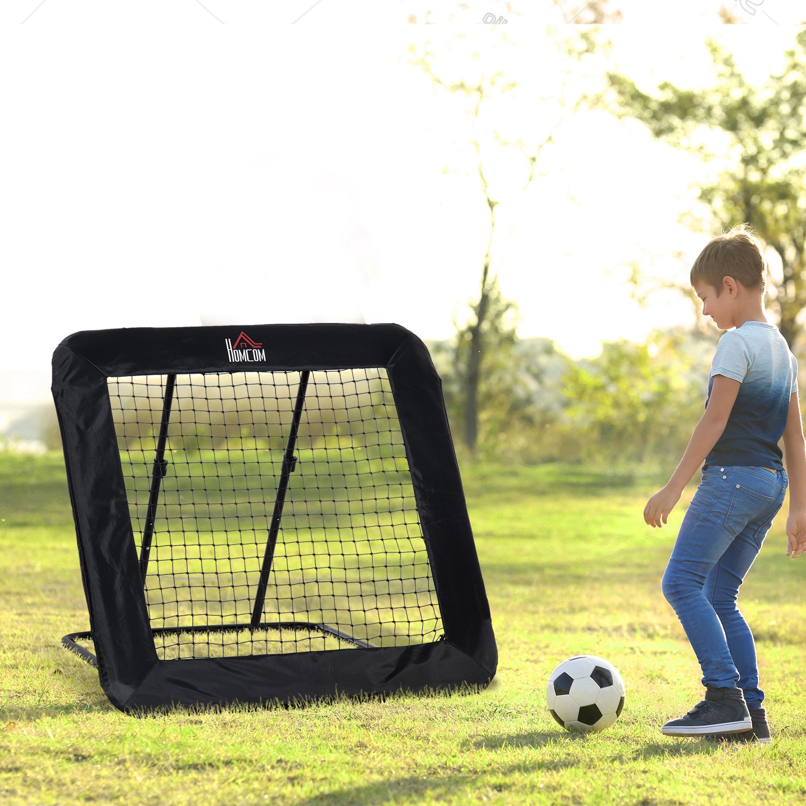 Football Training Net With Adjustable Angles - Black | Black
