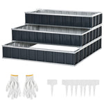 3 Tier Raised Garden Bed With Gloves Easy Assembly