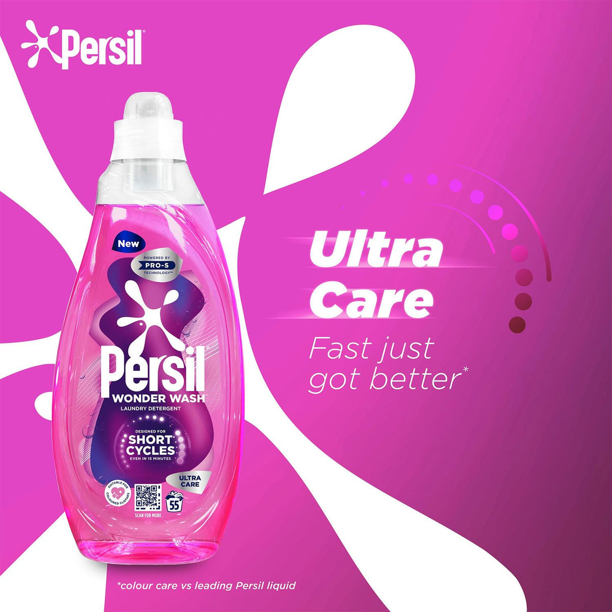 Wonder Wash Liquid Laundry Detergent Bio Ultra Care 55 Washes 1.485l | Set of 3
