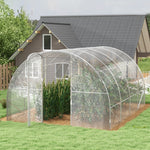 Walk-in Polytunnel Greenhouse W/ Pe Cover 4x3x2m