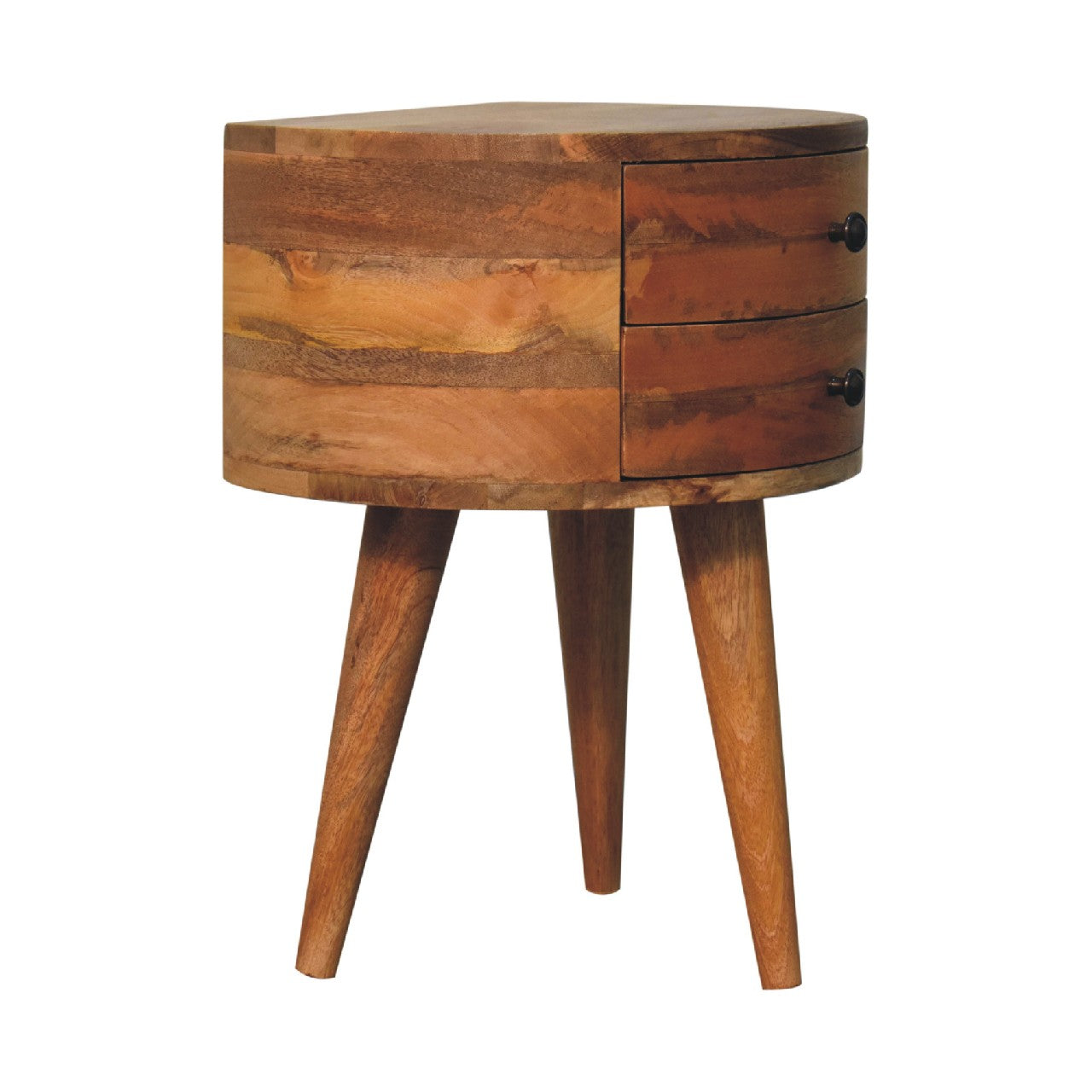 Solid Wood Odyssey Oak-ish Tripod Bedside
