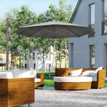 3m Garden Roma Parasol W/ Base | Dark Gray
