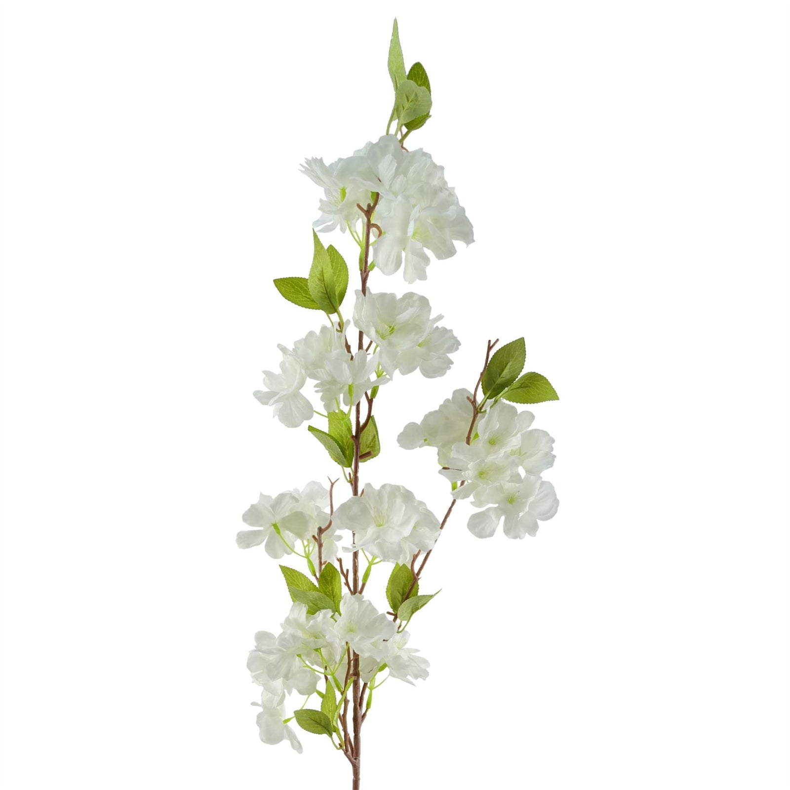 Pack Of 6 X 100cm White Artificial Blossom Stem