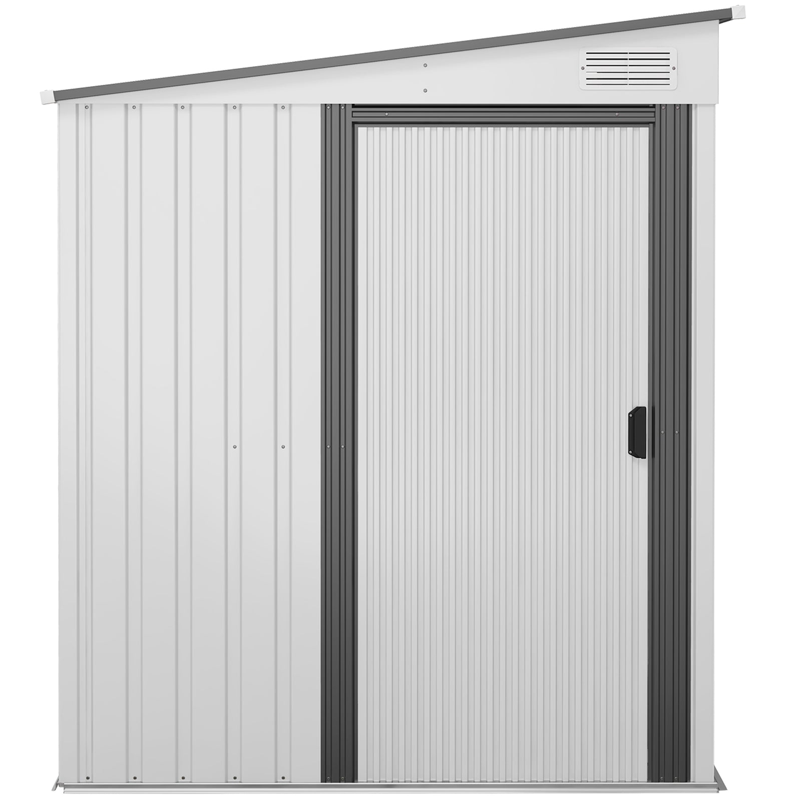 7 X 5ft Garden Shed W/ Foundation Lean To Metal Tool Shed