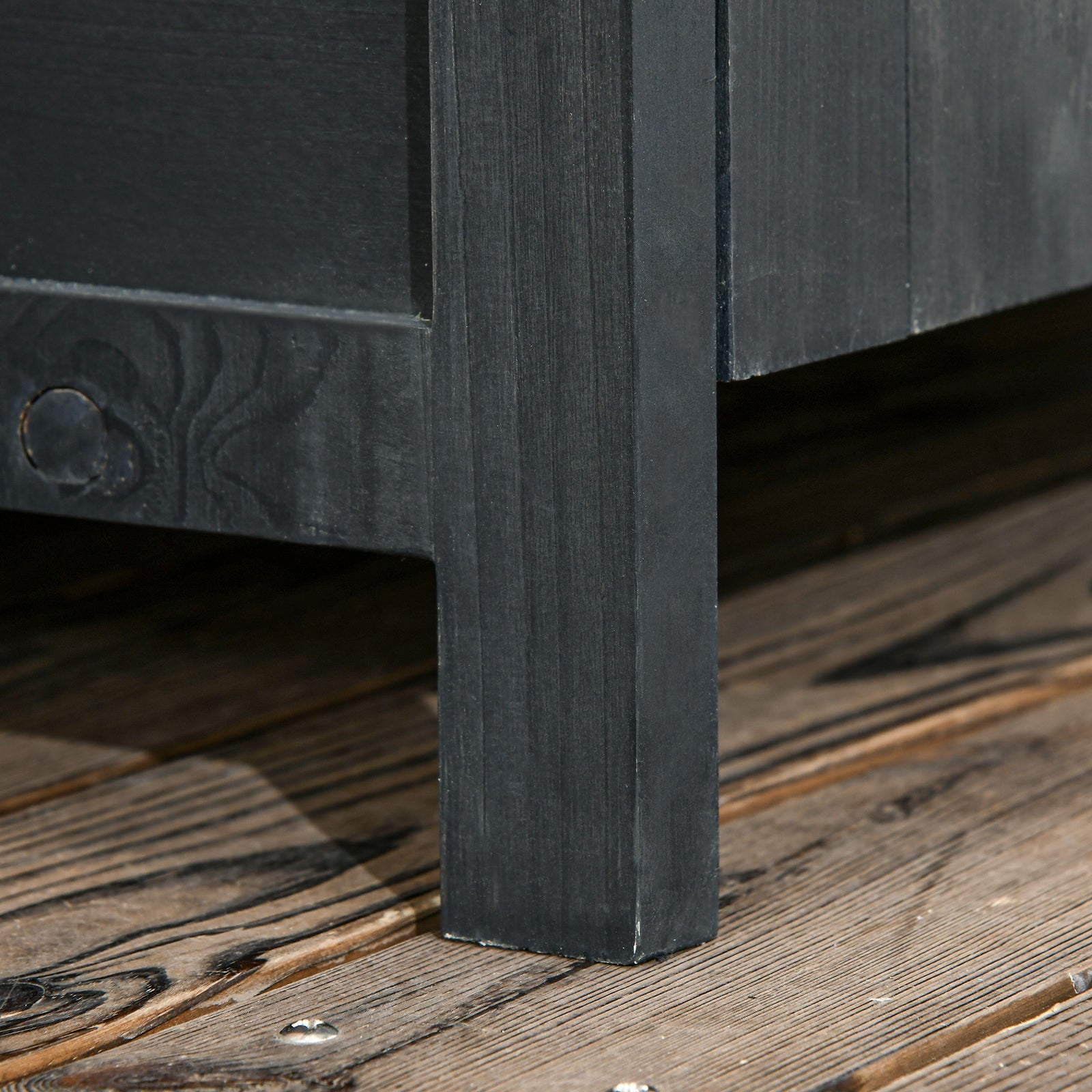 Wooden Garden Shed Outdoor Shelves Utility Tool Storage | Gray