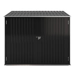4 Bike Storage Shed Outdoor Lockable Bicycle Storage House Metal Garden Bike Shed with  Racks & Sloped Roof