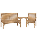 Wood Garden Furniture Set W/ Parasol Hole, Detachable Table | Natural