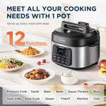 6l Electric Pressure Cooker – 12 Preset Programs, Ceramic Non-stick Inner Pot, Dual Heating, Touch Control
