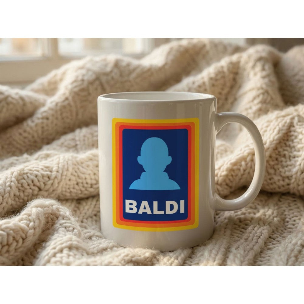 Dyzi Baldi Quote Ceramic Coffee Mug White Fun Humorous Design