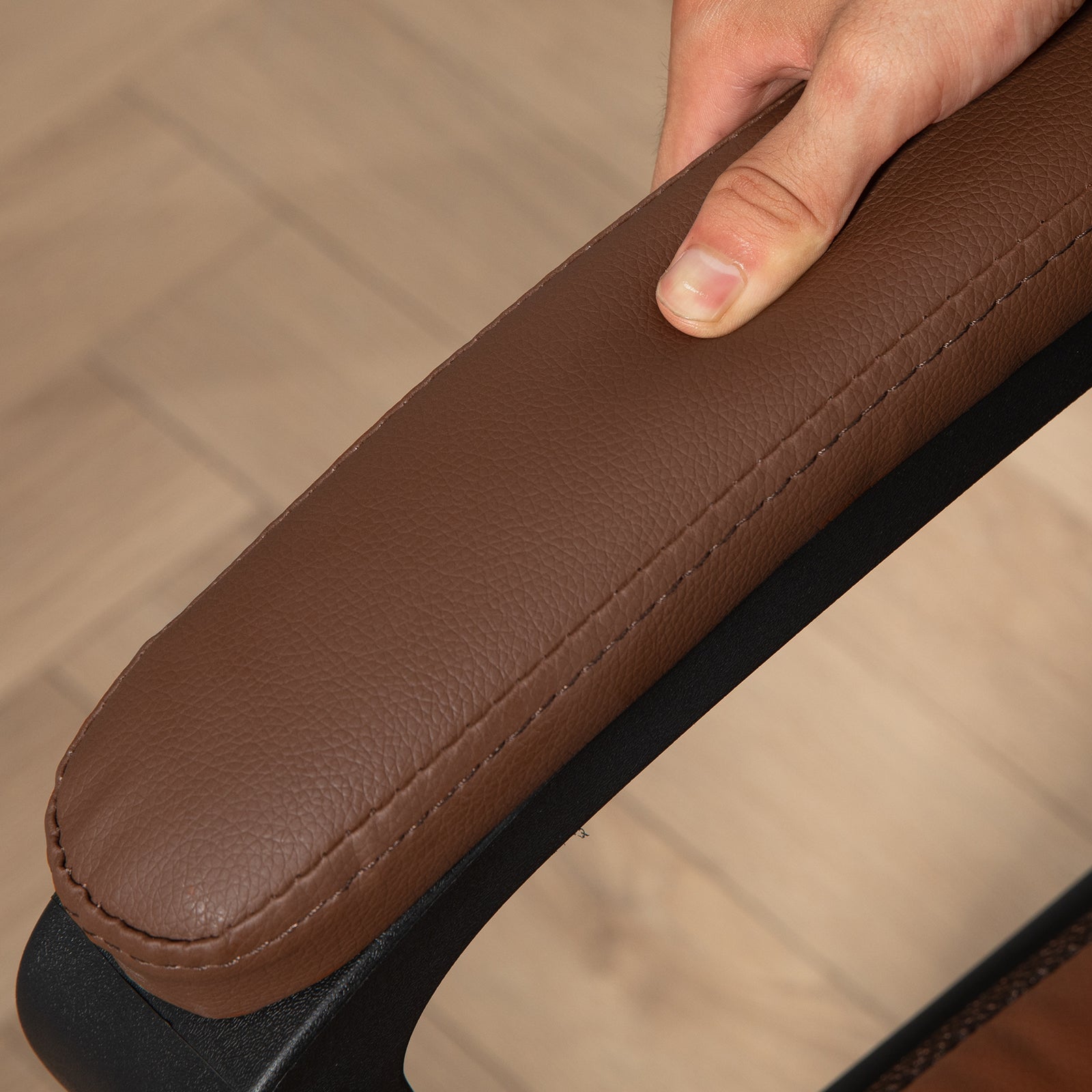 High Back Pu Executive Leather Desk Hair | Brown