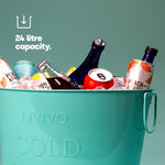 Galvanised Steel Drinks Bucket | Turquoise