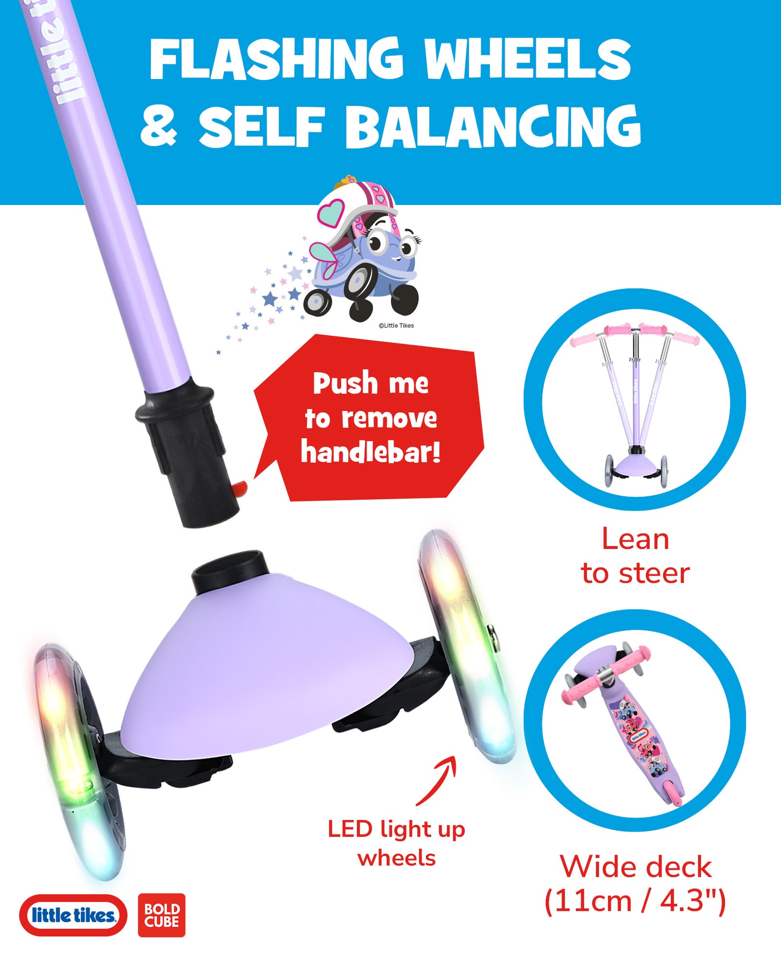 Little Tikes Kids 3 Wheel Scooter | Pink
