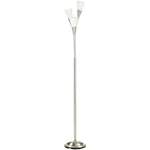 Modern Upright Floor Lamp With 3 Light Steel Base