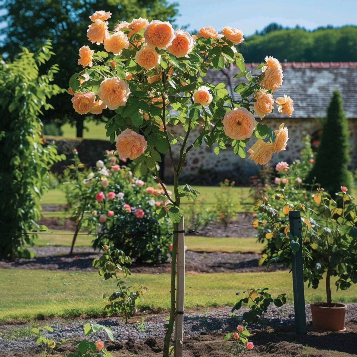Palace Rose - Height 80-100cm - ⌀19cm | Set of 2 | Orange