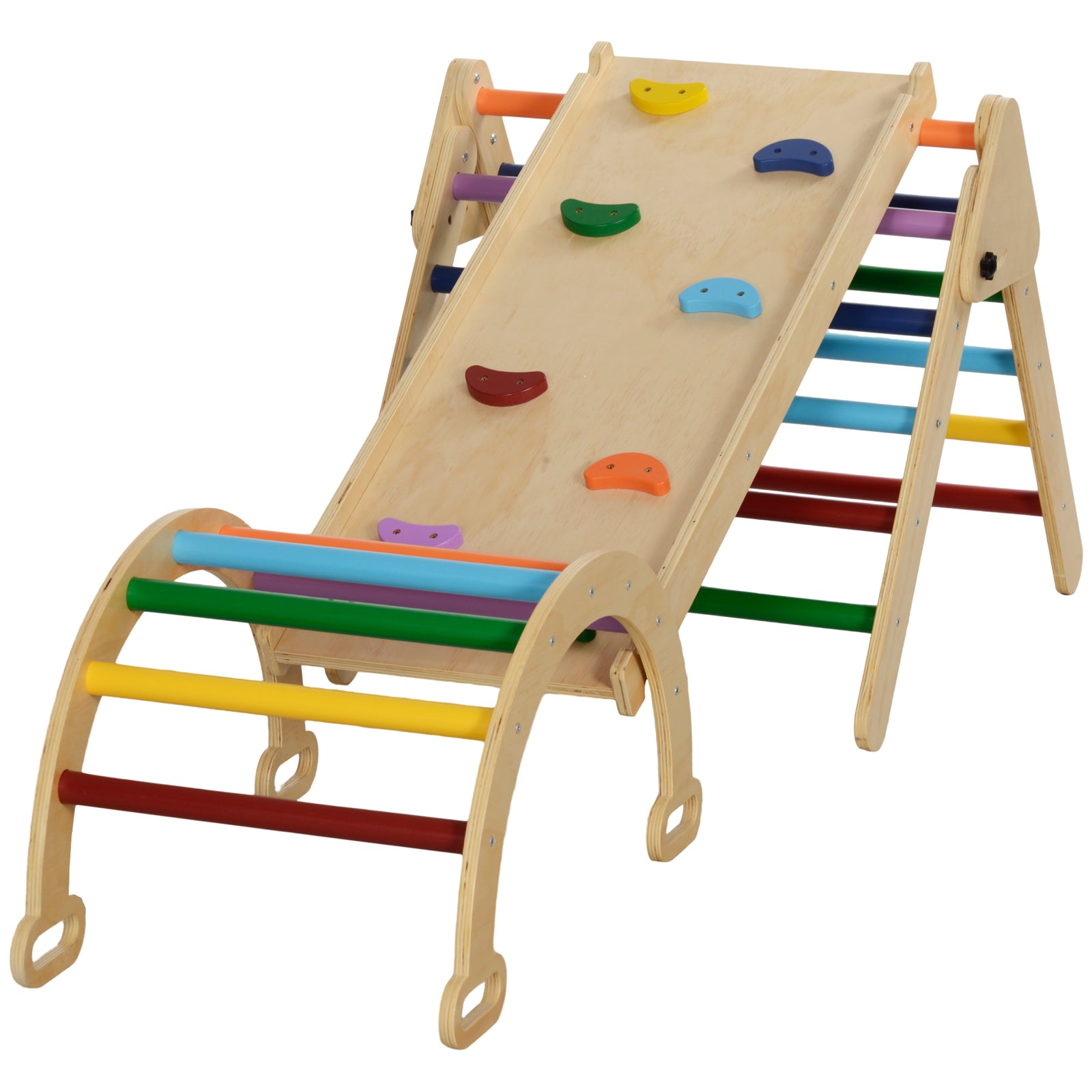 Aiyaplay 5 In 1 Toddler Climbing Frame With Ramp, Arch, For 18-48 Months