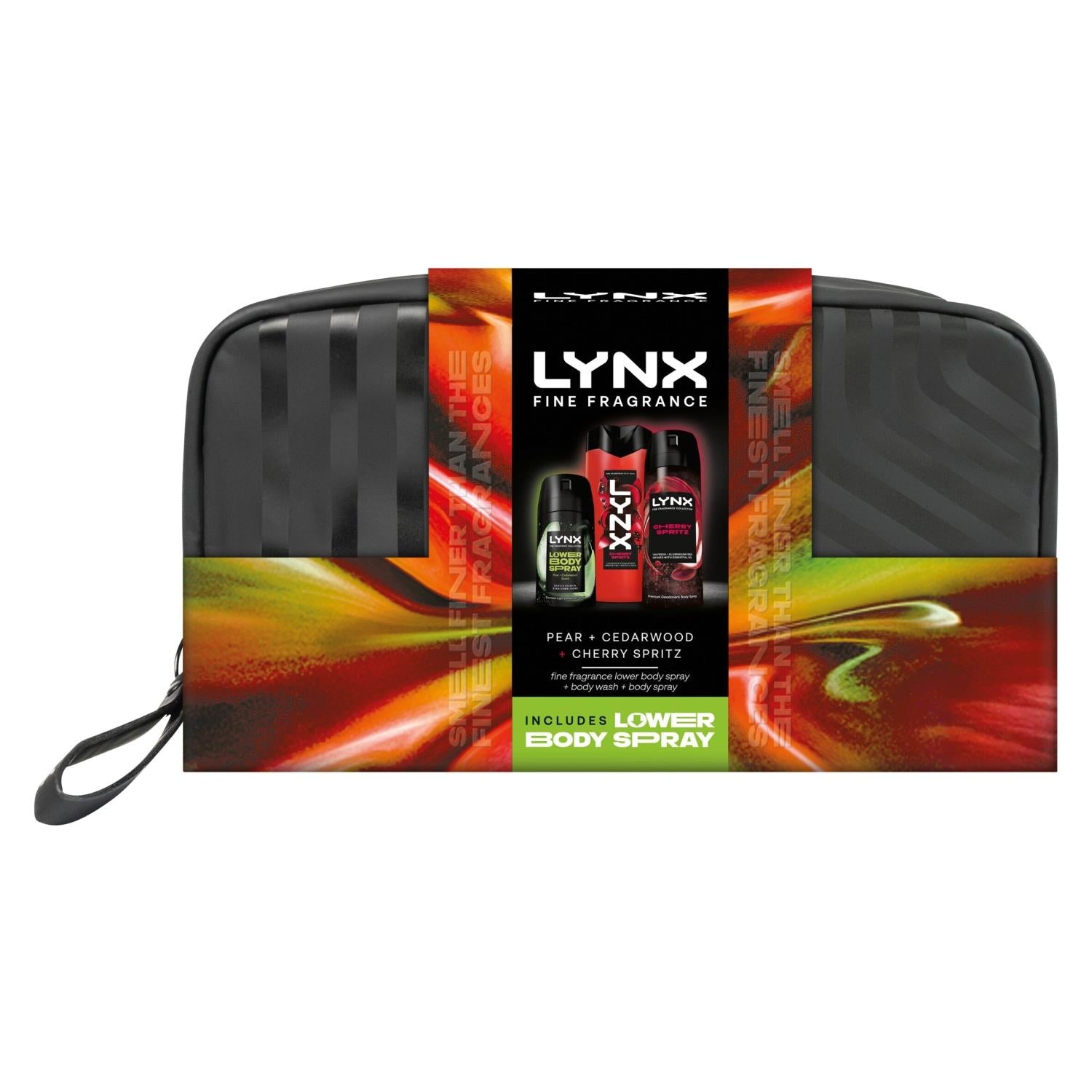 Lynx Cherry Spritz Washbag Collection Gift Set, 3 Piece Each