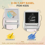 2-in-1 Double-sided Easel For Kids, With Storage Shelf- Blue