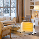 Mica Electric Space Heater Portable With 2 Heat Settings | One Size | White