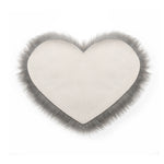 Heart Shaped Super Soft Shaggy Area Rug Grey