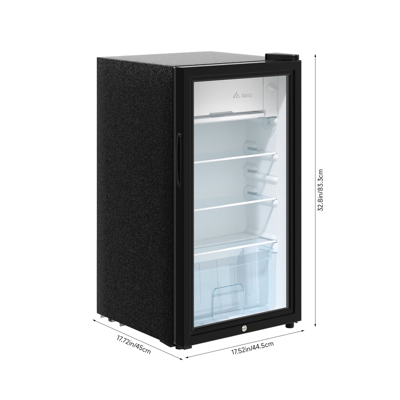 Breeins 83l Door Beverage Cooler With Led Light & Freezer Box