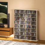 Cd Storage Unit Dvd Tower Blu-ray Storage Shelf For Office | Large | Natural