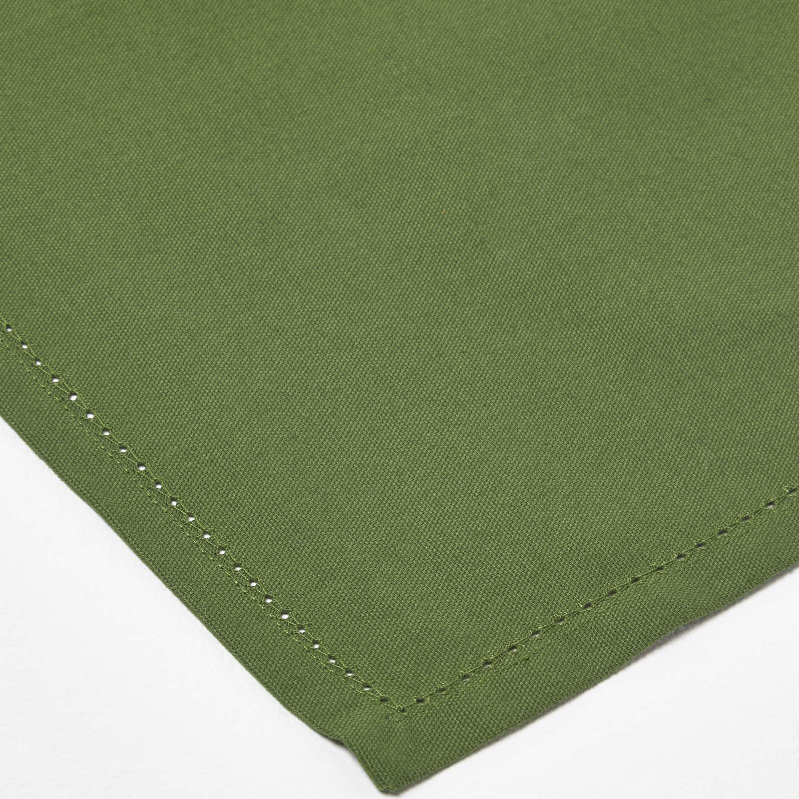 Plain Cotton Fabric 4 Napkins Set | 45cm x 45cm | Dark Olive