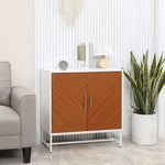 HOMCOM Freestanding Kitchen Storage Cabinet Cupboard Metal Base