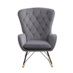 Modern Upholstered Rocking Chair For Living Room Bedroom | One Size | Grey