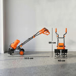 Outsunny 1500w Electric Tiller With 40cm Working Width, 20cm Tilling Depth
