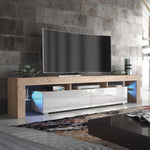 Nova Tv Unit 200cm With Led Lights | Natural Oak