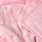 Velvet Cotton Quilted Throw | 150cm x 200cm | Pink