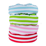 Striped Pleated Round Floor Cushion | 40cm x 40cm | Red