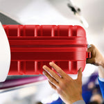 Set Of 3 Hard Shell Suitcase Cabin & Check In Cases With Tsa Lock - Overhead Cabin With Medium & Large Check-in Bag | Set of 3 | Red