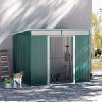 Garden Shed Outdoor Storage Tool Organizer With Double Door | Large | Green
