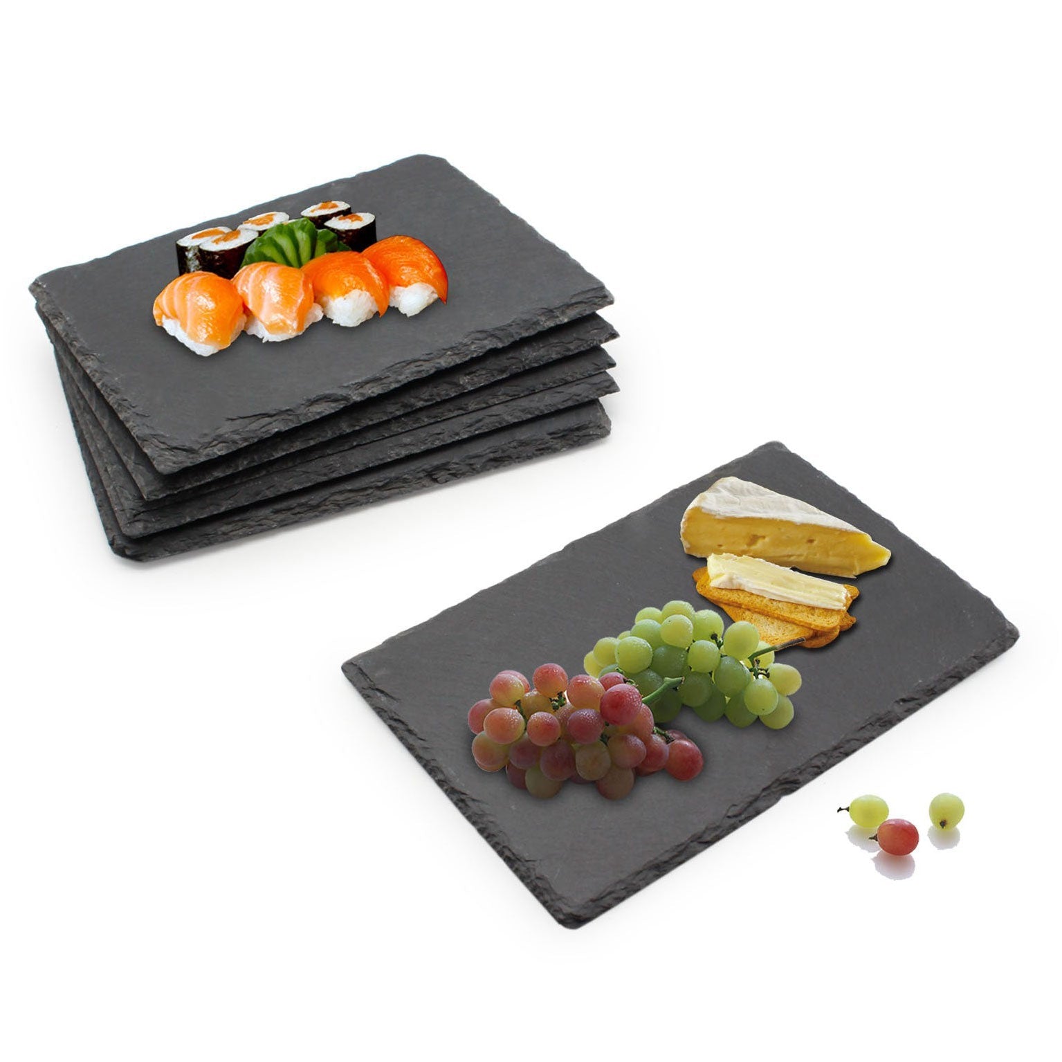 Slate Cheese Boards Tapas Sushi Mini Serving Plate 6 Pc Set