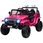 Kids Ride On Car, 12v Electric Truck W/ Suspension | Pink